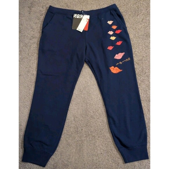 New with Tags! Uniqlo x SPRZ NY Andy Warhol Kissing Lips Sweatpants Women's XL - Picture 1 of 7